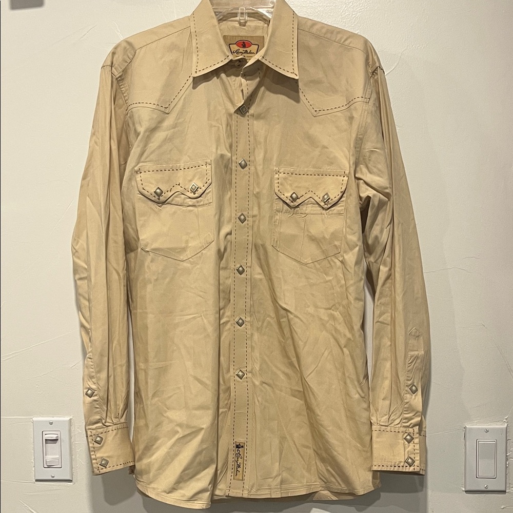 Larry Mahan Tan Dress Shirt